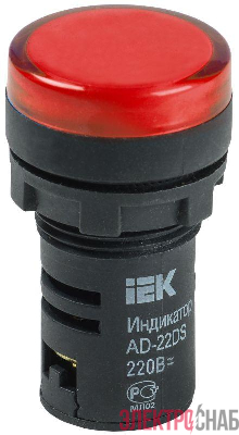 Лампа светосигнальная AD22DS d22мм 230В красн. KARAT IEK BLS10-ADDS-230-K04