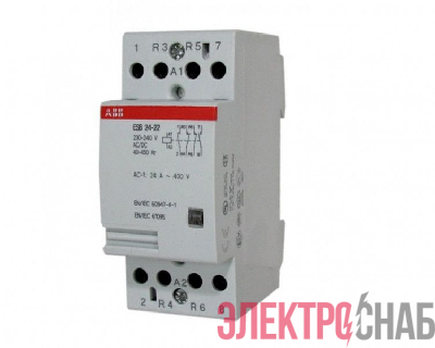 ESB24-22  24 A Модульный контактор 220В АС/DC GHE3291302R0006