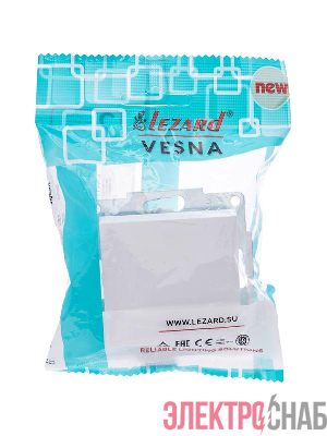 Выключатель 1-кл. 1п СП Vesna 10А IP20 с индикацией механизм бел. LEZARD 742-0288-111