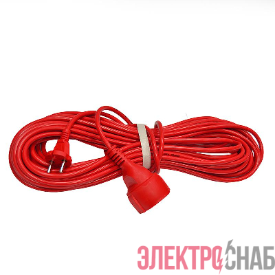 Удлинитель-шнур 1х20м без заземл. 10А IP20 2.2кВт ПВС 2х1 DOMTOK 2489