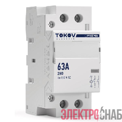 Контактор модульный 36мм 63А 230В АС 2НО PRIZMA TOKOV ELECTRIC TKE-PZ-MC-2-63-230-20