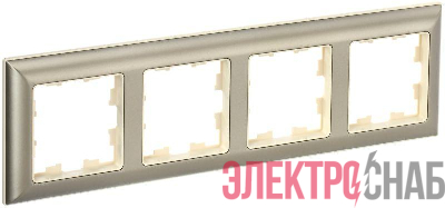 Рамка 4-м BRITE РУ-4-Бр беж./шампань IEK BR-M42-12-3-K10