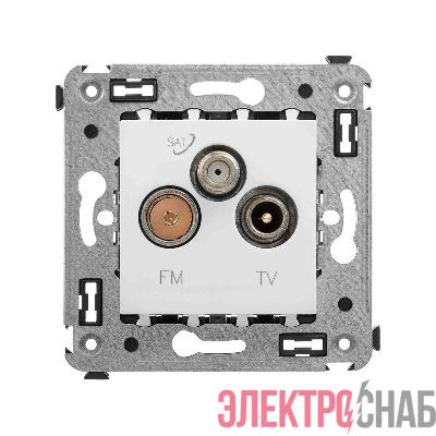 Розетка телевизионная TV/FM/SAT СП Avanti "Белое облако" DKC 4400533