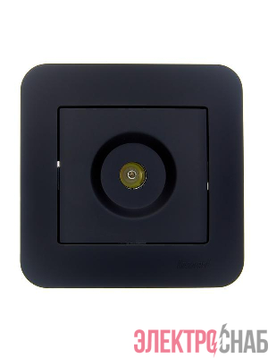 Розетка телевизионная проходная TV СП ASTI IP20 в сборе черн. бархат LEZARD 7081-4242-129