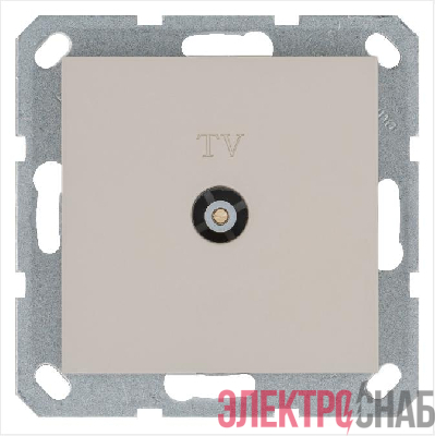 Розетка телевизионная оконечная TV Ф9.5мм механизм тауп Jasmart G6001T