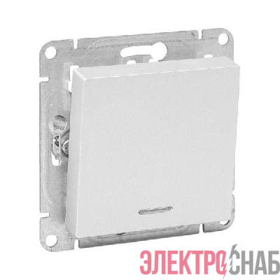Выключатель 1-кл. СП Эпика с подсветкой механизм алюм. EKF UP1-SWA-14