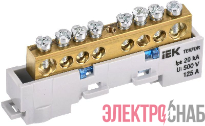Шина нулевая N неизол. на универс. держ. 8х12-8-С TEKFOR IEK TF-NN20-08-DL-K07