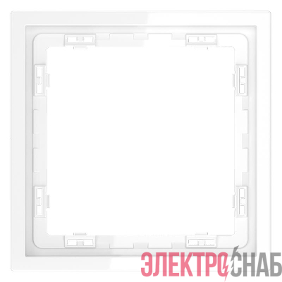 Рамка 1-м S70 пластик. бел. глянцевый Voltum VLS100101