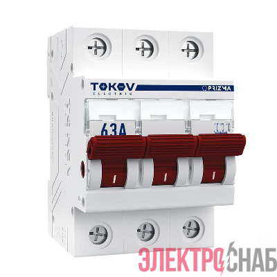 Выключатель нагрузки модульный 3П 63А TOKOV Electric TKE-PZ60-MDSI-3-63