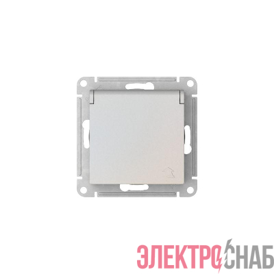 Розетка AtlasDesign 16А IP20 с заземл. защ. шторки с крышкой быстрозажим. клем. механизм жемчуж. SE ATN000446S