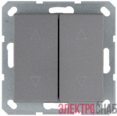 Выключатель для жалюзи 2-кл. 10А IP20 механизм алюм. Jasmart G3028S