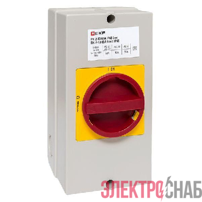 Переключатель кулачковый ПК-2-13 63А 3п "ВКЛ-ВЫКЛ" с блокировкой в боксе IP65 PROxima EKF pk-2k-13-63-a65