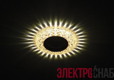 Светильник DK LD4 CHP/WH декор cо светодиодной подсветкой MR16 шампань ЭРА Б0028122