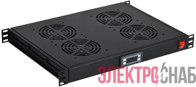 Модуль вентиляторный 19дюйм 1U 4 вентилятора с цифровым термостатом ITK FM05-1U4TS-R