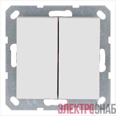Переключатель перекрестный 2-кл. 10А IP20 механизм бел. глянцевый Jasmart G3014W