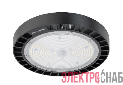 Светильник ДСП IB 11 S 150W W 840 BK LED Highbay 298х298х112мм 150Вт 4000К IP65 подвес черн. Русский Свет 16091123170