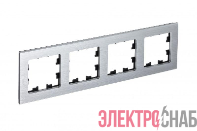 Рамка 4-м AtlasDesign Nature метал. серебр. SE ATN312104