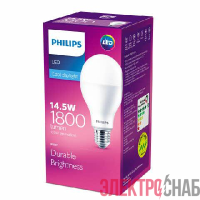 Лампа светодиодная LEDBulb 14.5W E27 6500К 230В A67 Philips 929002003949