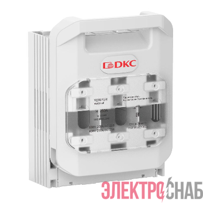 Выключатель горизонтальный предохранитель разъединитель 250А 3P крепление на монтажную плату DKC FSH01-3P