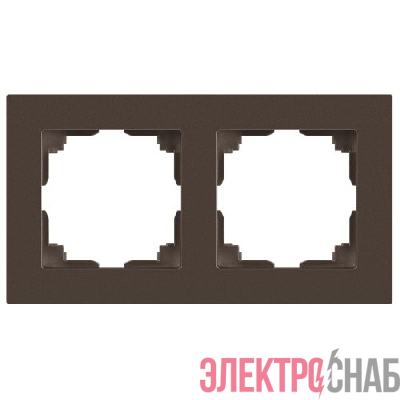 Рамка 2-м СП Accent 6-502-08 бронза Intro Б0063777