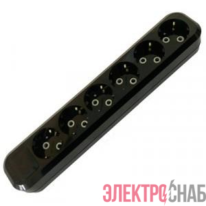 Колодка 6 гнезд с/з MGP2181 черн. Makel MGP2181