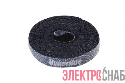Лента-липучка WASNR-5х16-BK 16х5000мм черн. (рулон) Hyperline 401602