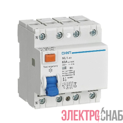 Выключатель дифференциального тока (УЗО) 4п 25А 30мА тип AC 6кА NL1-63 (R) CHINT 200223
