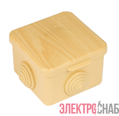 Коробка распаячная КМР-030-036  пылевлагозащ. 65х65х50 4 мембранных ввода свет. дерево PROxima EKF plc-kmr2-030-036-s