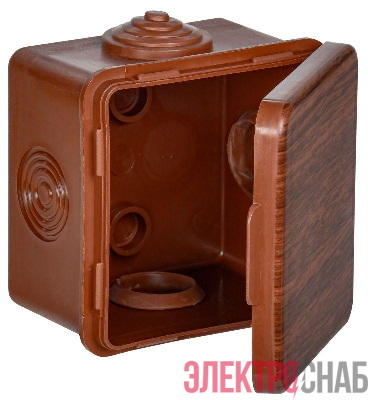 Коробка распаячная ОП КМ 65х65х50 IP54 откид. крышка 4 ввода дуб IEK UKO31-065-065-050-K24-54