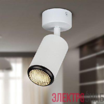 Светильник OL55 MR16 GU10 IP20 WH/BK настенно-потолочный спот бел./черн. ЭРА Б0061888