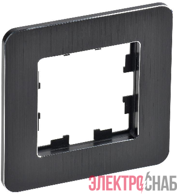 Рамка 1-м BRITE РУ-1-1-Бр метал. черн. RE AL IEK BR-M12-M-21-K02
