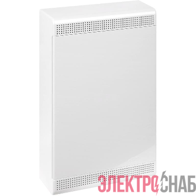 Щит навесной 36мод. слаботочный мультимедийный с бел. непрозрачной дверцей с монтажн. платой в компл. Ruvinil 68036Б-СЛ