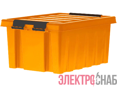 Ящик 415х300х190 мм с крышкой и клипсами оранжевый Rox Box 16 Rox Box 16