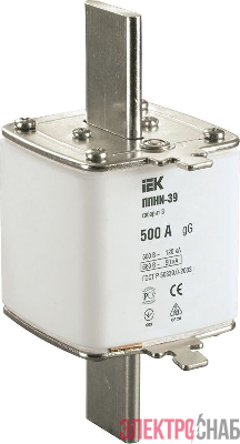 Вставка плавкая ППНИ-39 500А габарит 3 IEK DPP50-500
