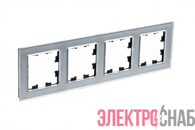 Рамка 4-м AtlasDesign Nature стекло алюм. SE ATN320304
