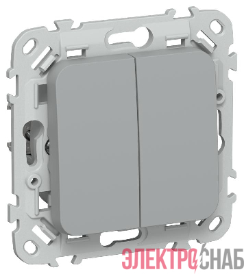 Выключатель 2-кл. СП FLITE ВС12-1-0-ФлС 10А механизм сер. IEK FI-V20-0-10-1-K03