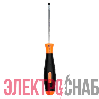 Отвертка шлицевая 3.0х75мм оранж. серия SHTOK 09101