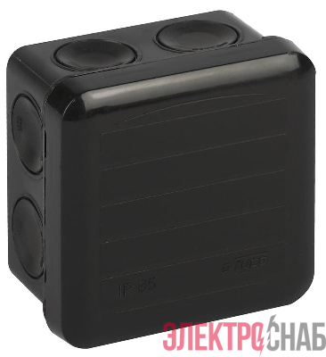 Коробка распределительная ОП 70х70х40мм двухкомпонентн. 8 вводов IP65 черн. Ruvinil 67230Ч