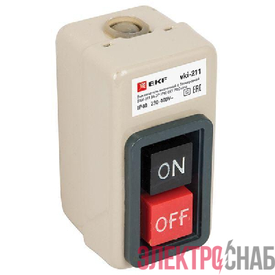 Выключатель кнопочный с блокировкой ВКИ-211 3п 6А IP40  PROxima EKF vki-211