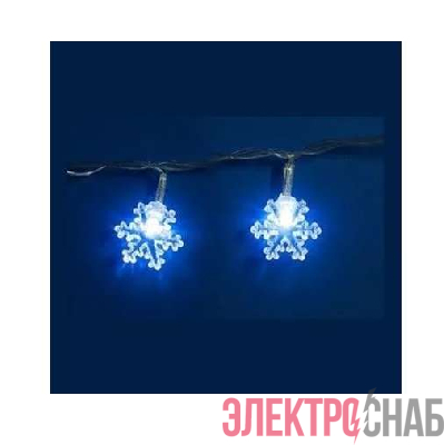 Гирлянда светодиодная «Снежинки» ULD-S0280-020/DTA WHITE IP20 SNOWFLAKES с контроллером 20LED (дл.2.8м) Uniel 7923