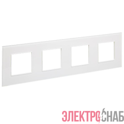 Рамка 4-м SKANDY SK-F24W стекло арктич. бел. IEK SK-M42-G-K01
