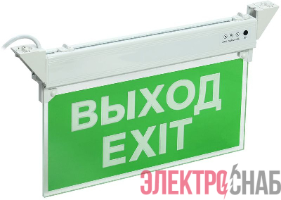 Светильник светодиодный ССА 2101 "ВЫХОД-EXIT" 3Вт IP20 3ч аварийный IEK LSSA0-2101-3-20-K03