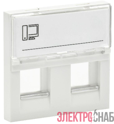 Панель лицевая 2мод. 2вх. Keystone бел. PRIMER IEK PR-KK40D-PLK2-0-2-K01
