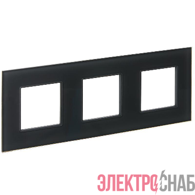 Рамка 3-м SKANDY SK-F23G стекло графит IEK SK-M32-G-K53