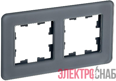 Рамка 2-м BRITE РУ-2-2-Бр стекло графит RE IEK BR-M22-G-41-K53