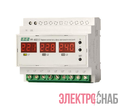 Переключатель фаз автоматический PF-451-1 F&F EA04.005.005