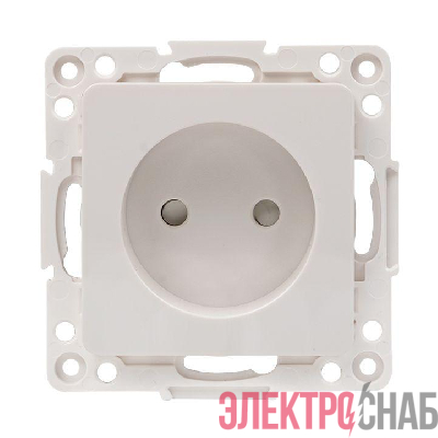 Розетка 1-м СП Стокгольм 10А IP20 без заземл. защ. шторки механизм бел. PROxima EKF EYR10-022-10