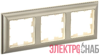 Рамка 3-м BRITE РУ-3-Бр беж./шампань IEK BR-M32-12-3-K10