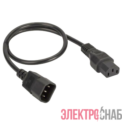 Кабель питания IEC320 C13 - IEC320 C14 0.5 м сечение 3х1.5кв.мм DKC R5CORD3405