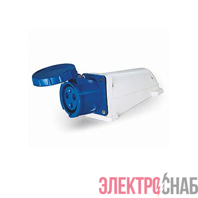 Розетка стационарная ОП PPC 133 63А 3п 2Р+РЕ 220В IP67 Pro JazzWay 5072756